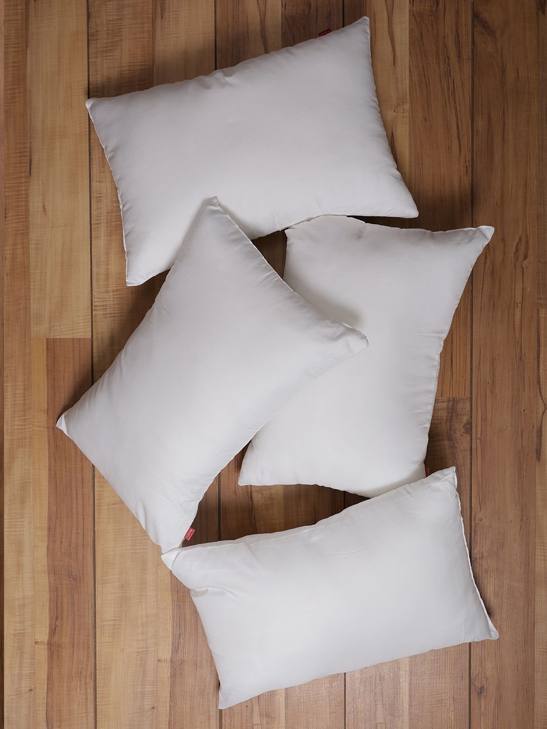 

BIANCA Set Of 4 White Solid Microfiber Antibacterial Rectangle Cushion Inserts