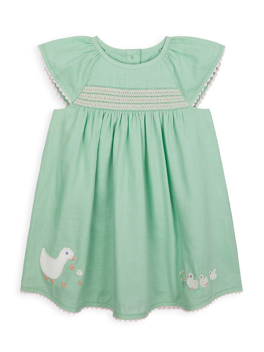 

mothercare Infant Girls Green Solid Fit and Flare Dress