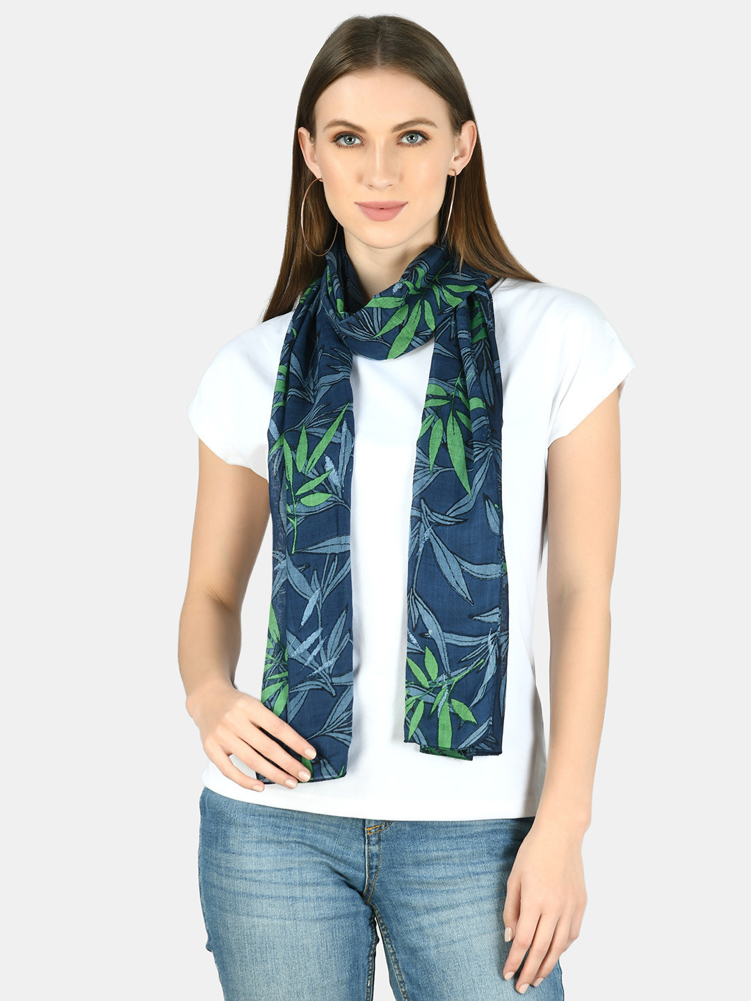 

Aditi Wasan Women Blue & Green Printed Stole