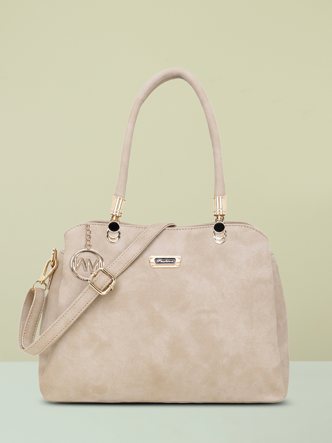 

WOMEN MARKS Cream-Coloured Solid Shoulder Bag