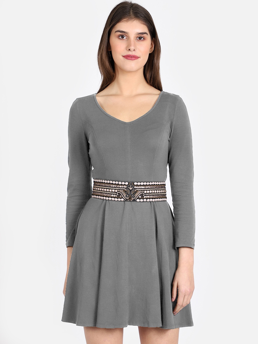 

Anekaant Women Rose & Black Embellished Belt