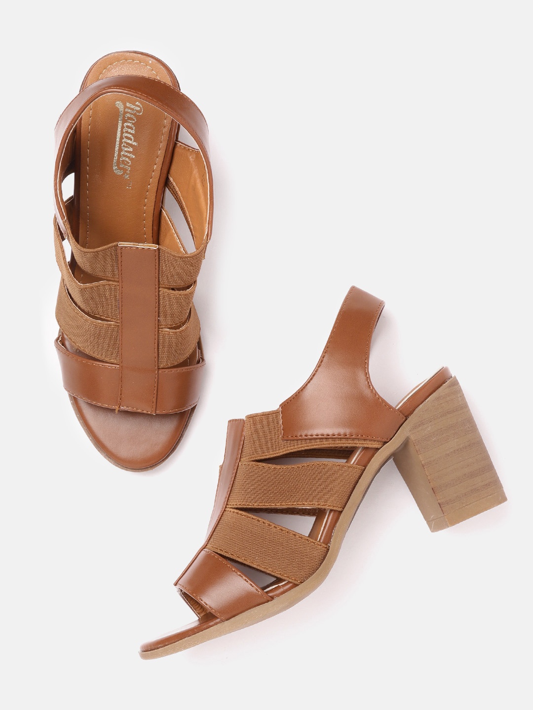 

The Roadster Lifestyle Co Women Brown Solid Heeled Mules