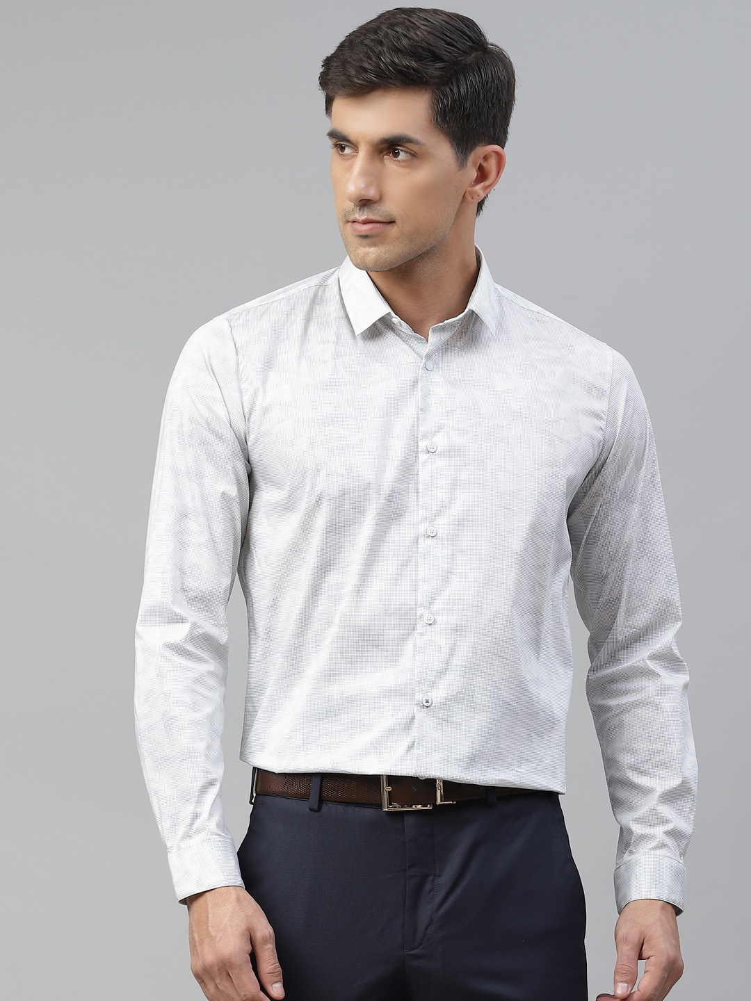 

Louis Philippe Sport Men White Printed Slim Fit Formal Shirt