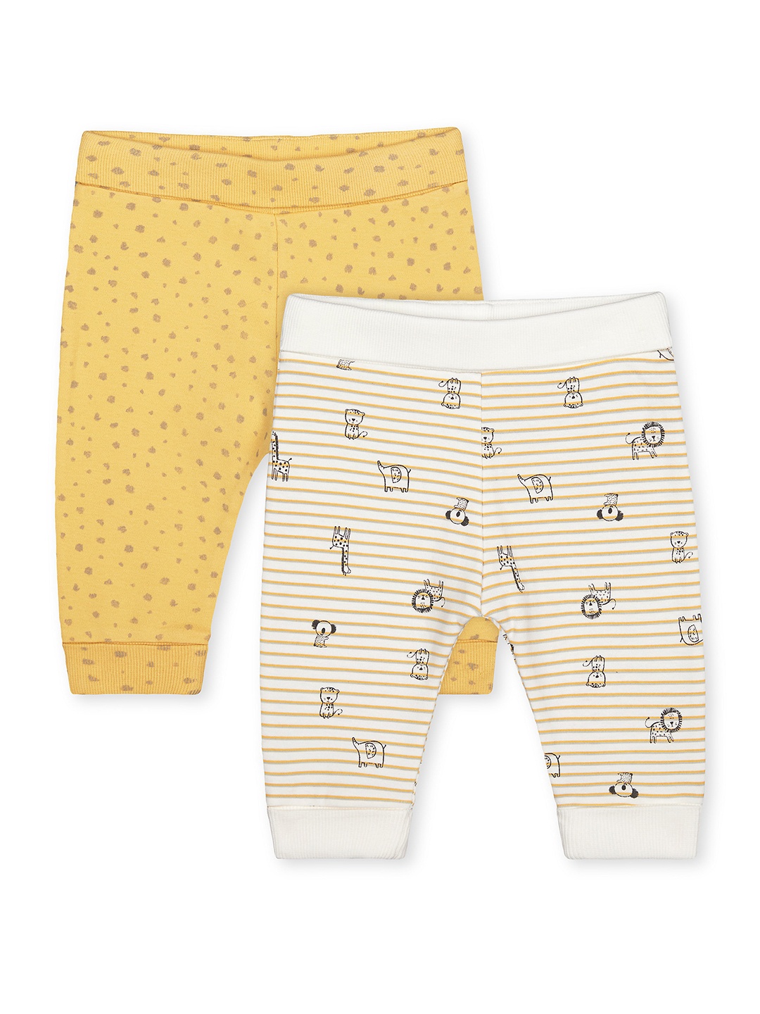 

mothercare Infant Boys Pack of 2 Printed Joggers, Yellow