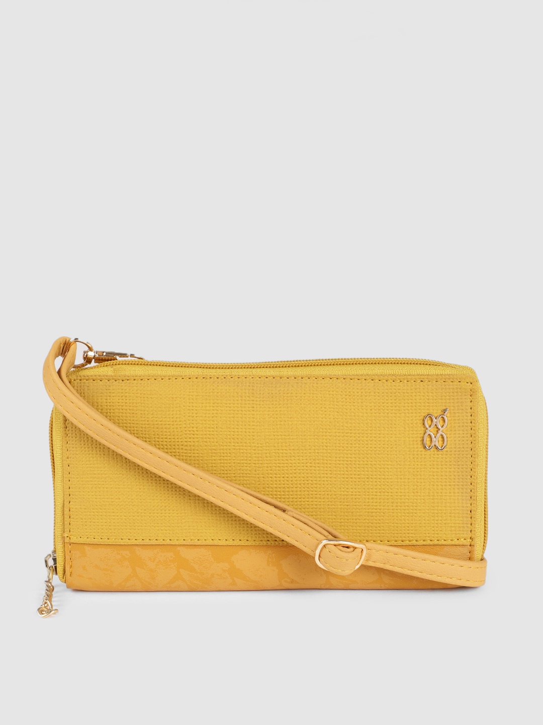 

Baggit Women Yellow Printed Zip Around Wallet