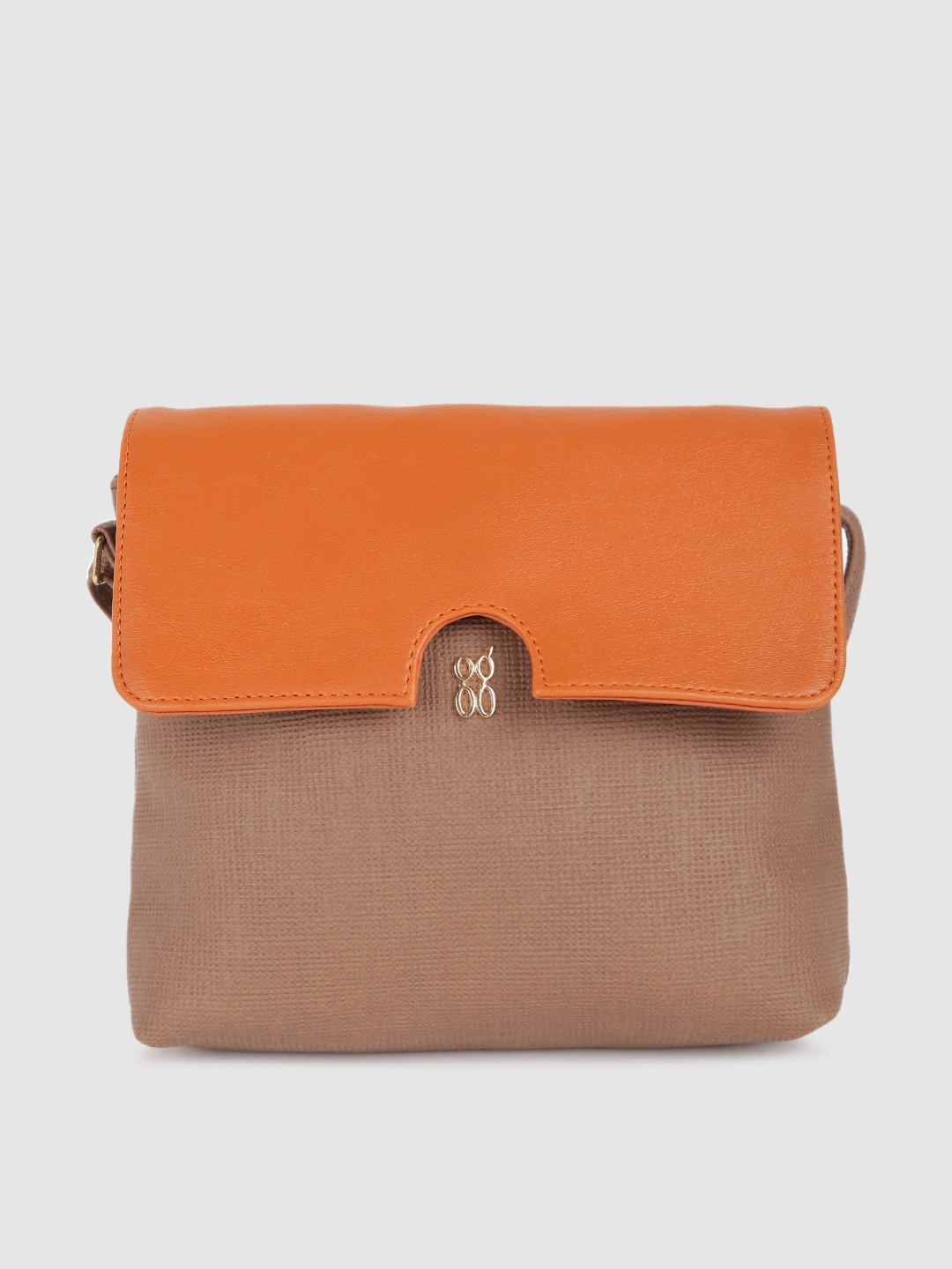 

Baggit Beige & Orange Colourblocked Sling Bag