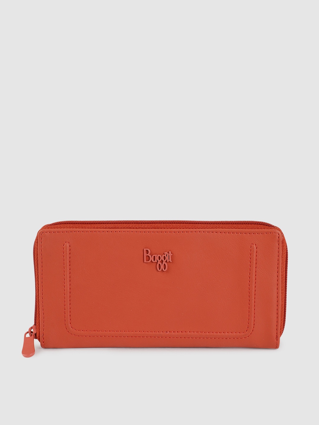 

Baggit Women Rust Red Solid SPANGY AUPLIN Zip Around Wallet