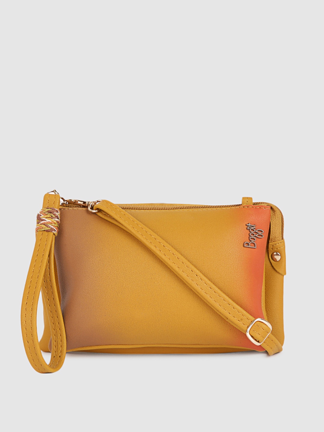 

Baggit Yellow Solid Sling Bag