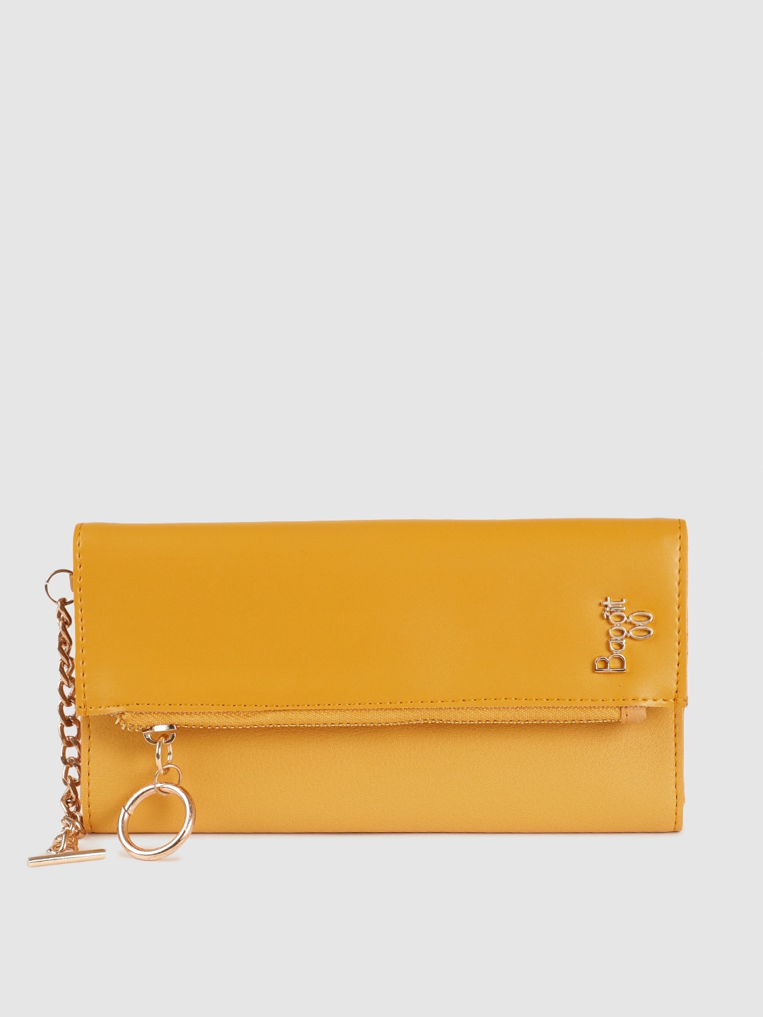 

Baggit Women Yellow Solid Three Fold Wallet