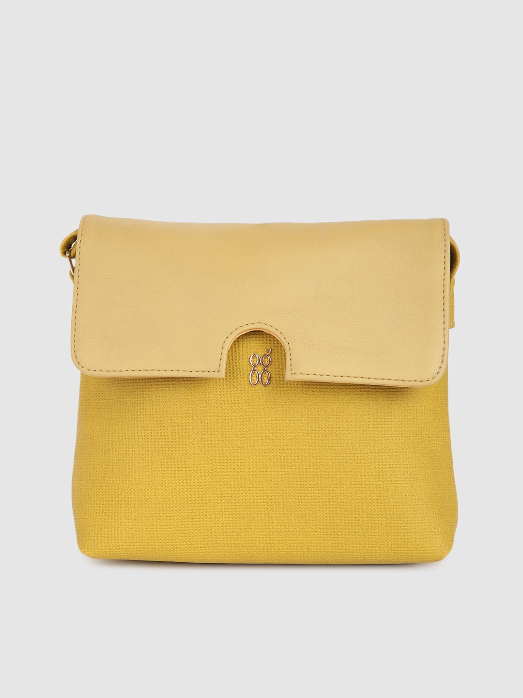 

Baggit Mustard Yellow Solid Sling Bag
