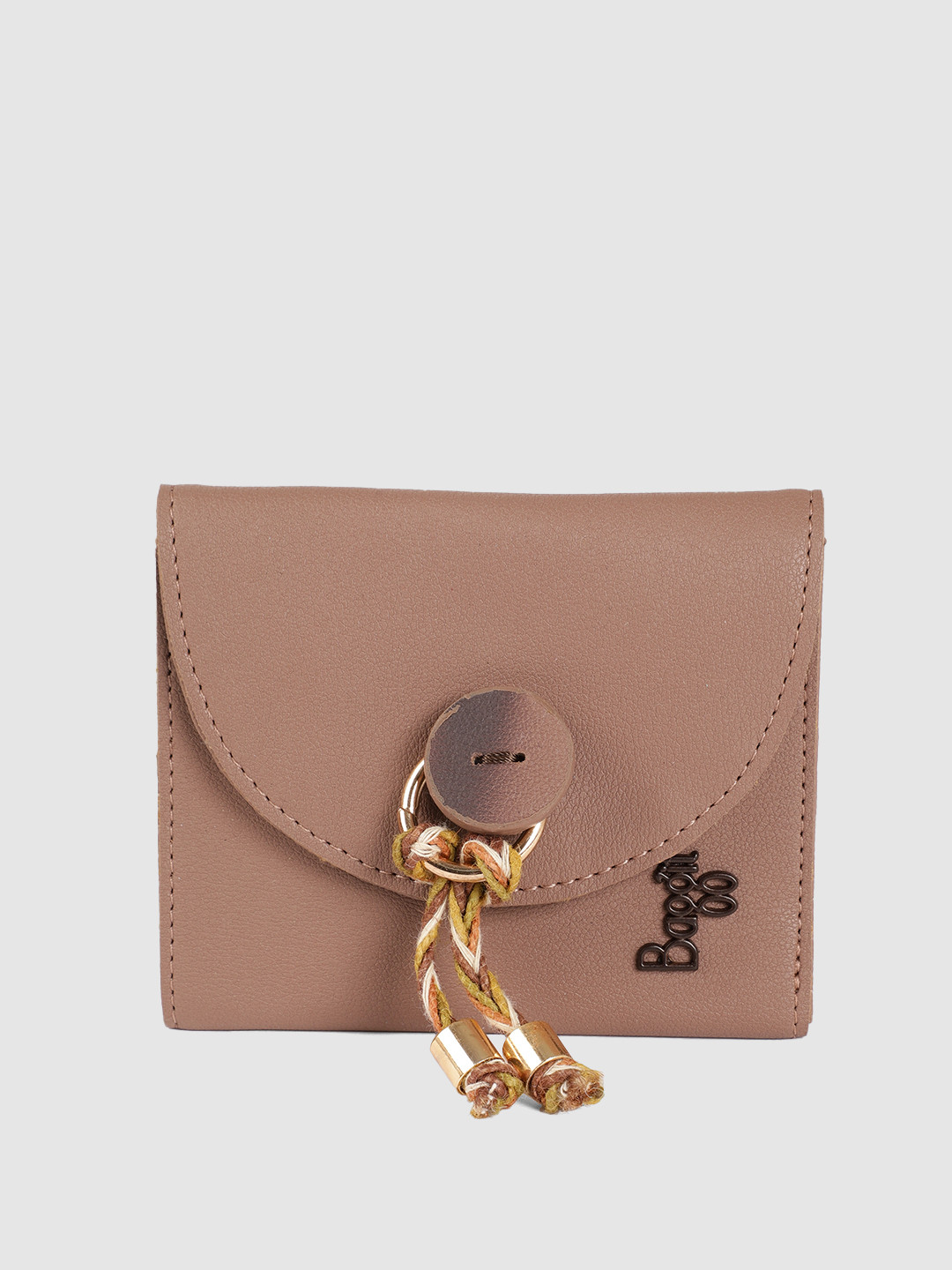 

Baggit Women Pink Solid Three Fold Wallet