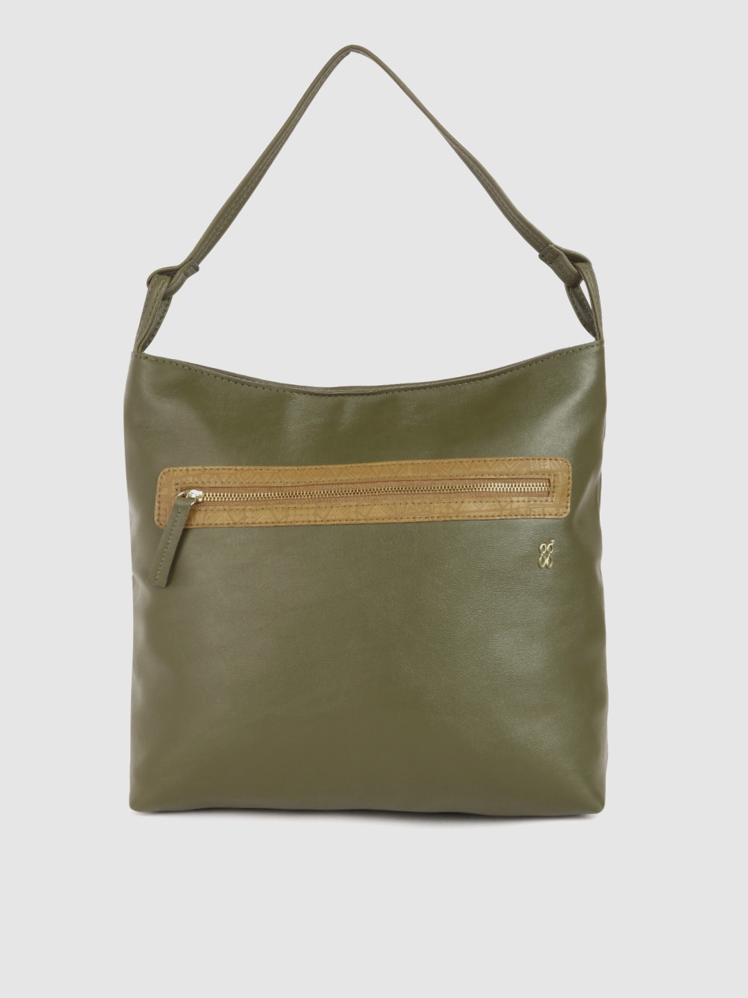 

Baggit Olive Green Solid Hobo Bag