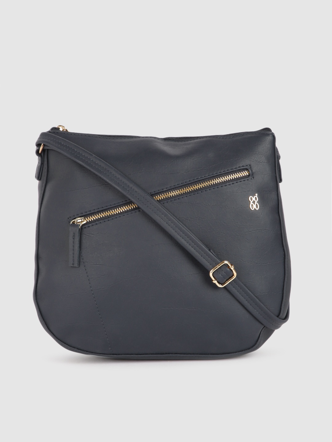 

Baggit Navy Blue Solid Sling Bag