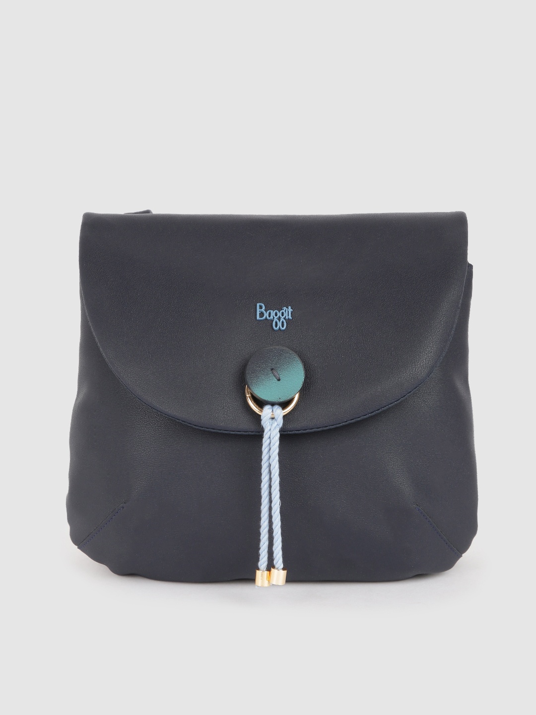 

Baggit Navy Blue Solid Sling Bag