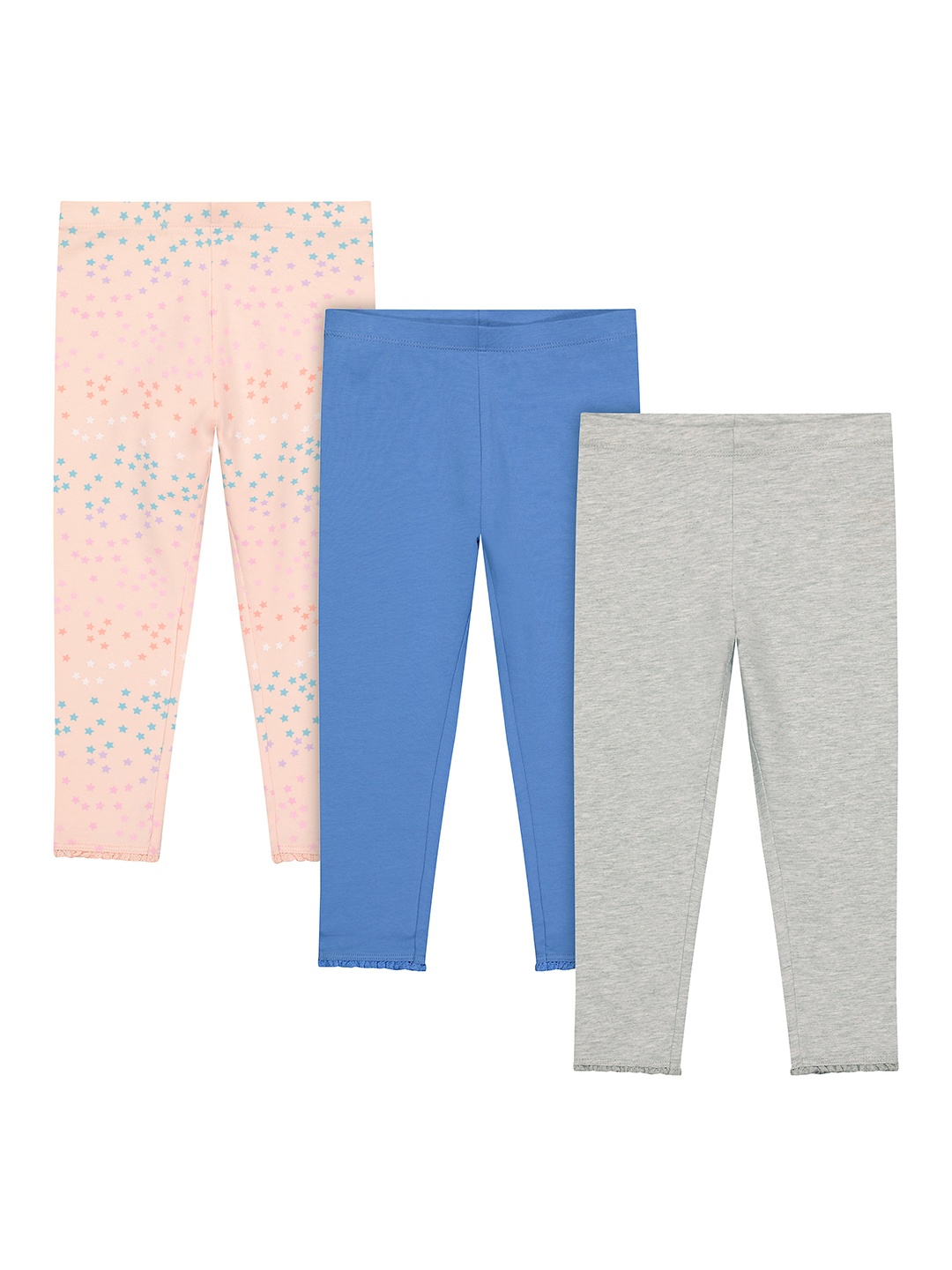 

mothercare Girls Pack Of 3 Leggings, Grey