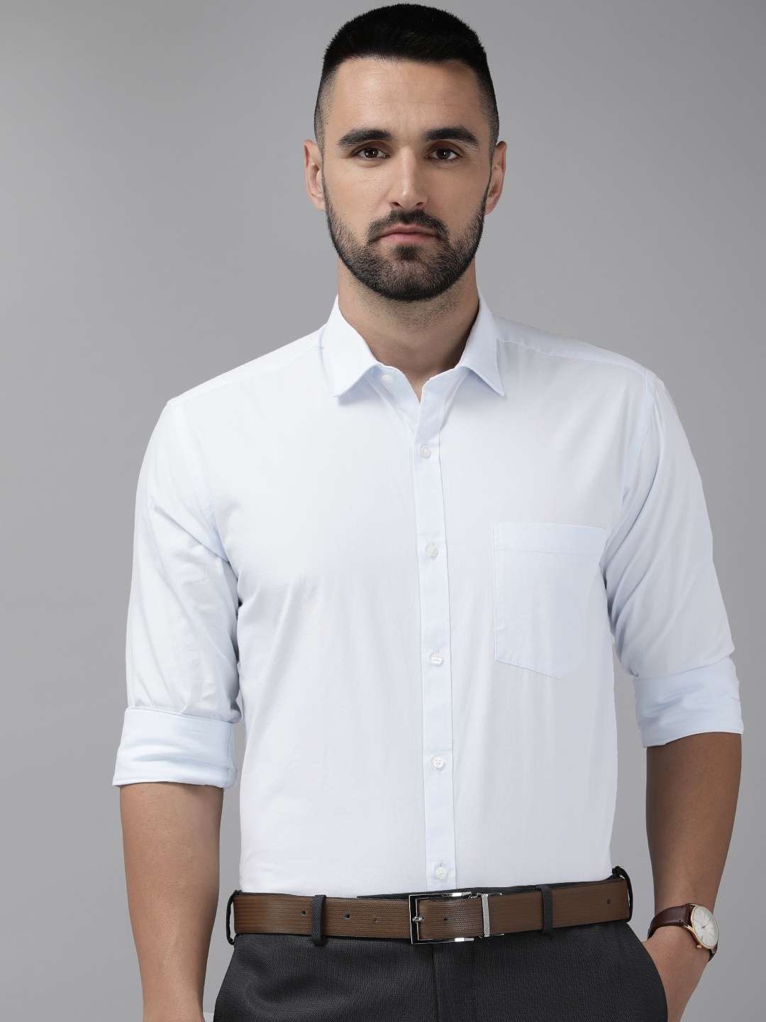 

Park Avenue Pure Cotton Slim Fit Formal Shirt, Blue
