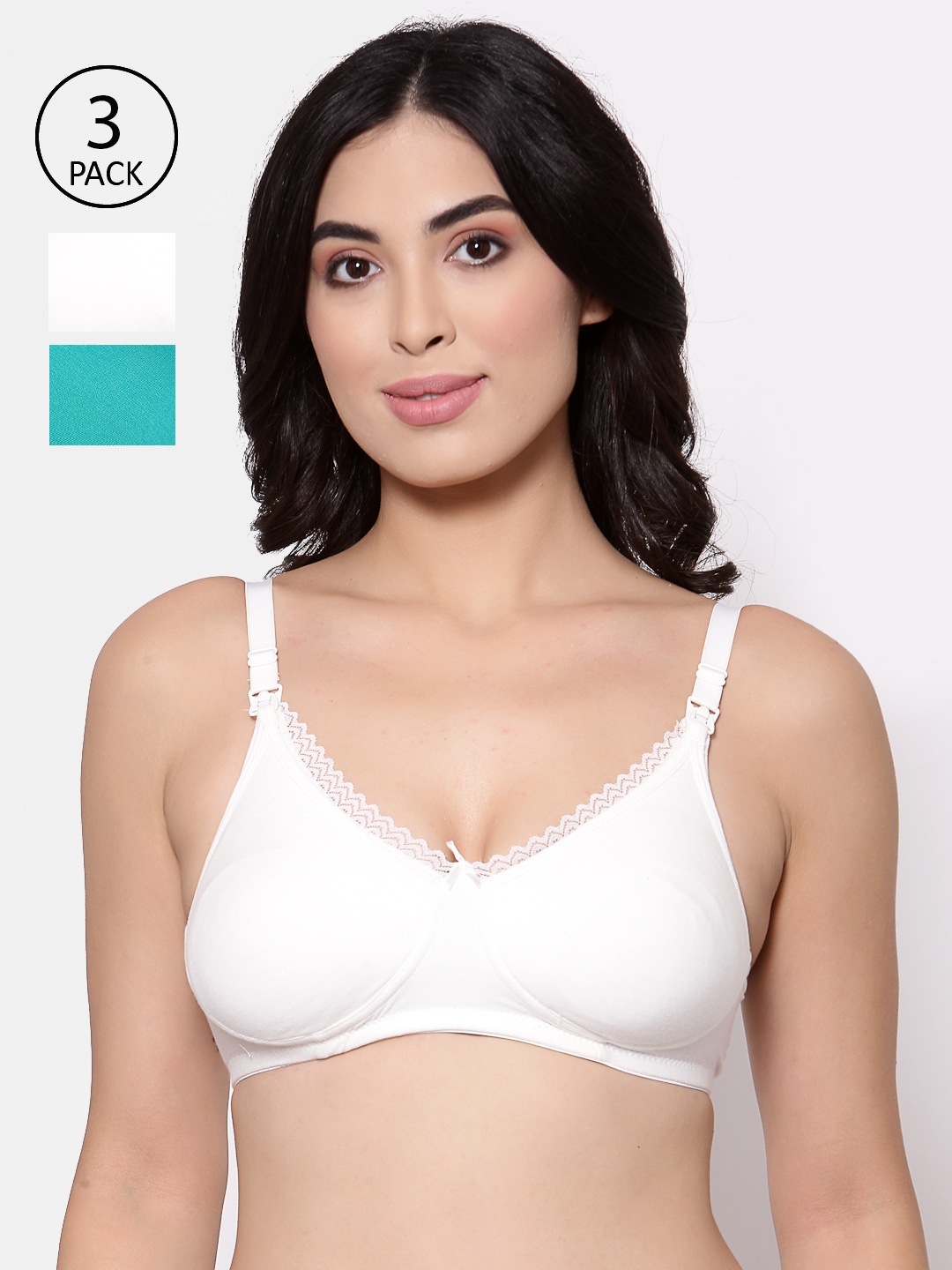 

Inner Sense Multicoloured Solid Organic Cotton Maternity Bra IMB003E_3E_3B-, Multi