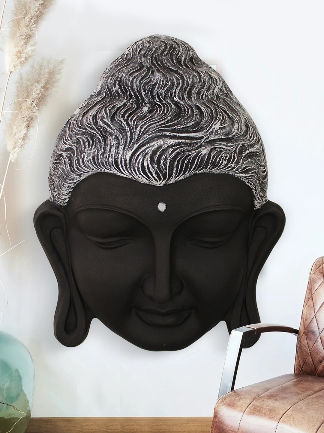 

TIED RIBBONS Lord Gautam Buddha Head Face Statue Showpiece, Multi