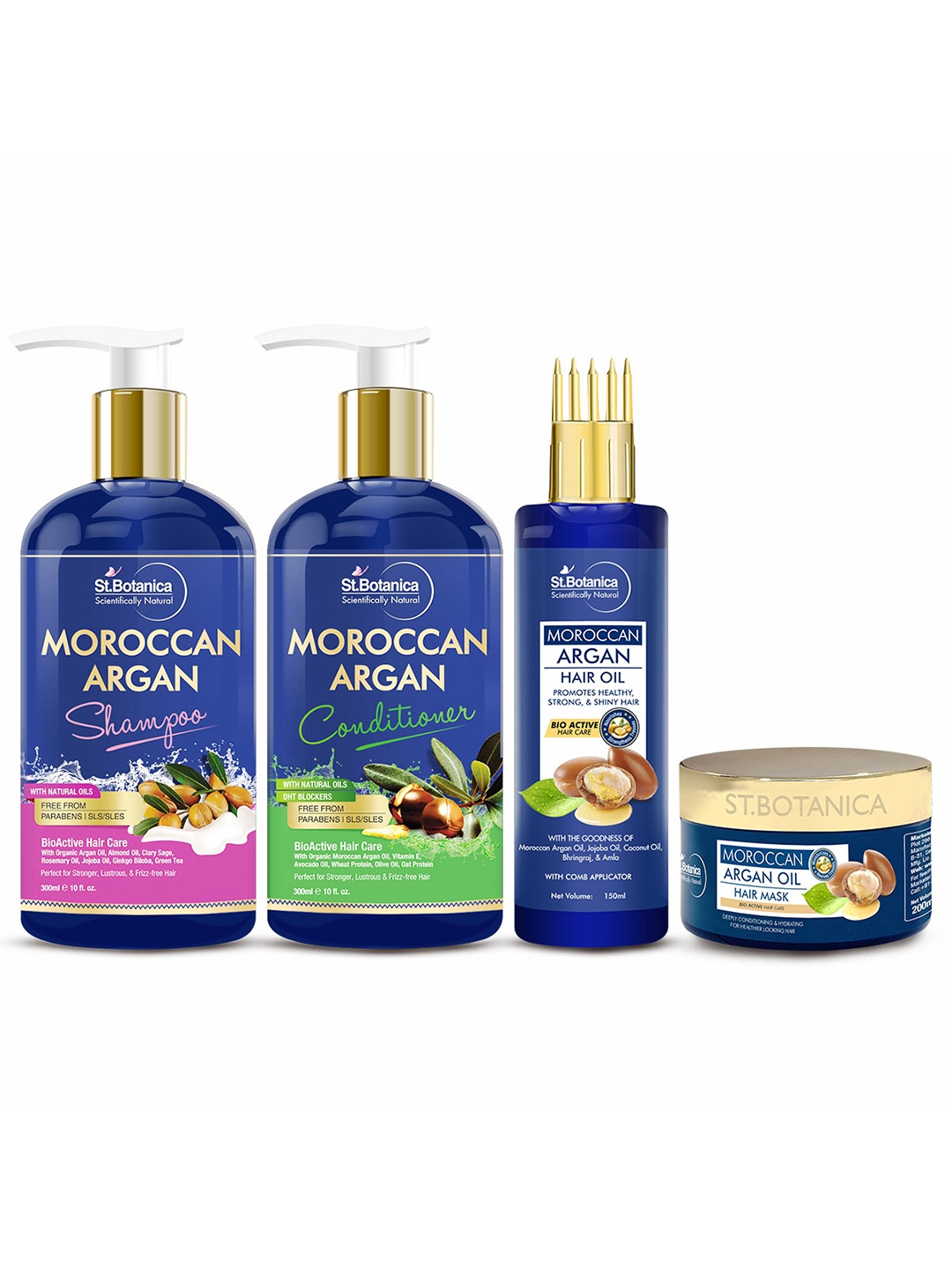 

St.Botanica Unisex Blue Hair Care Kit With Comb Applicator 750 ml