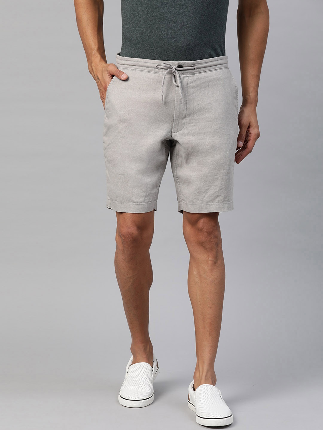 

Marks & Spencer Men Grey Solid Regular Shorts