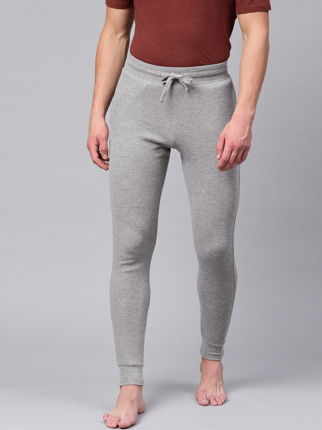 

Marks & Spencer Men Grey Self Design Lounge Pants