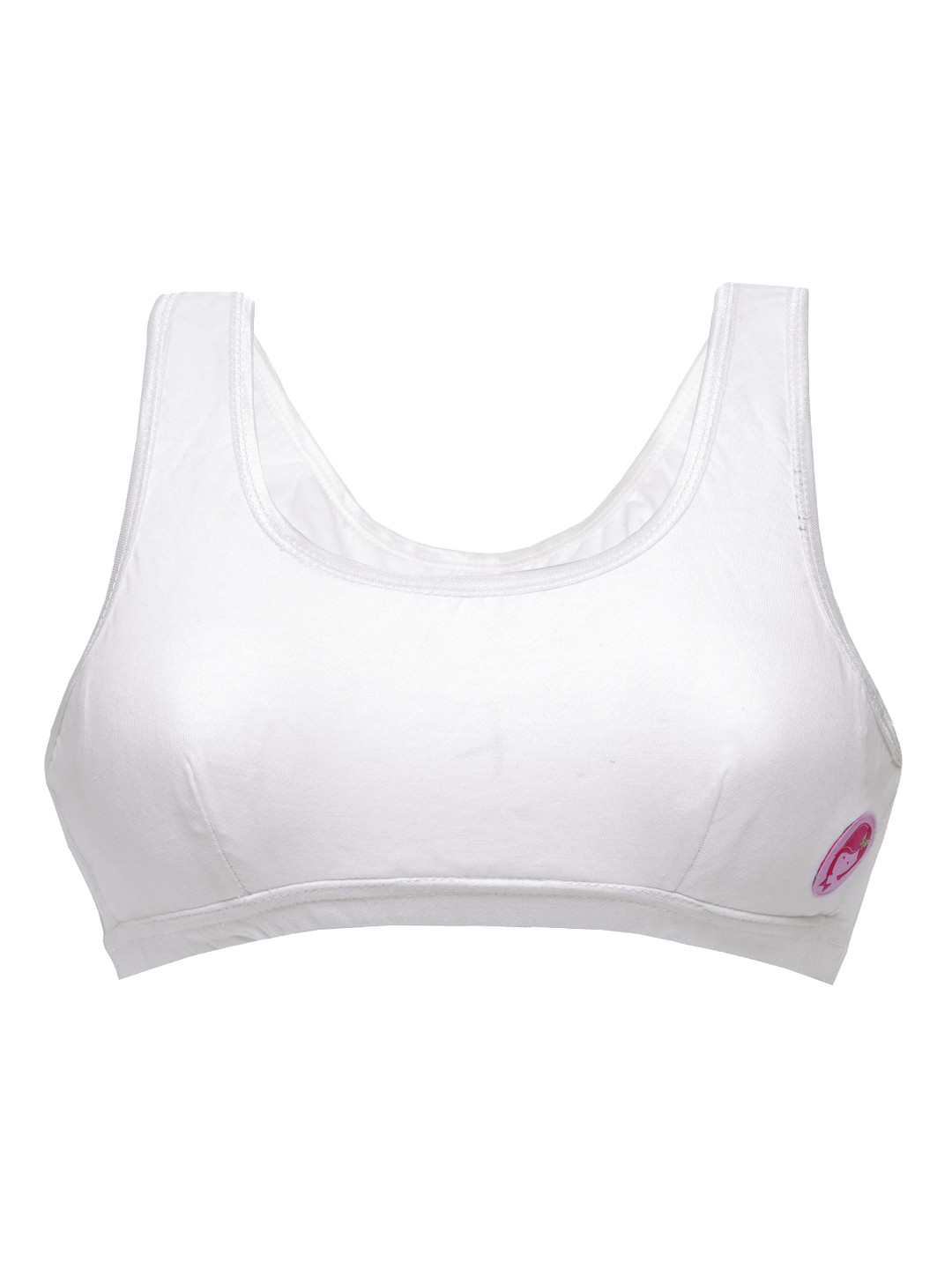 

Girls Double Layer Premium Cotton Non-Wired Non Padded Beginners Bra DCBR6316/xxxs, White