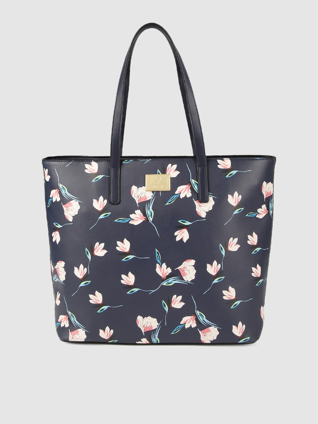 

Allen Solly Navy Blue Floral Printed Shoulder Bag