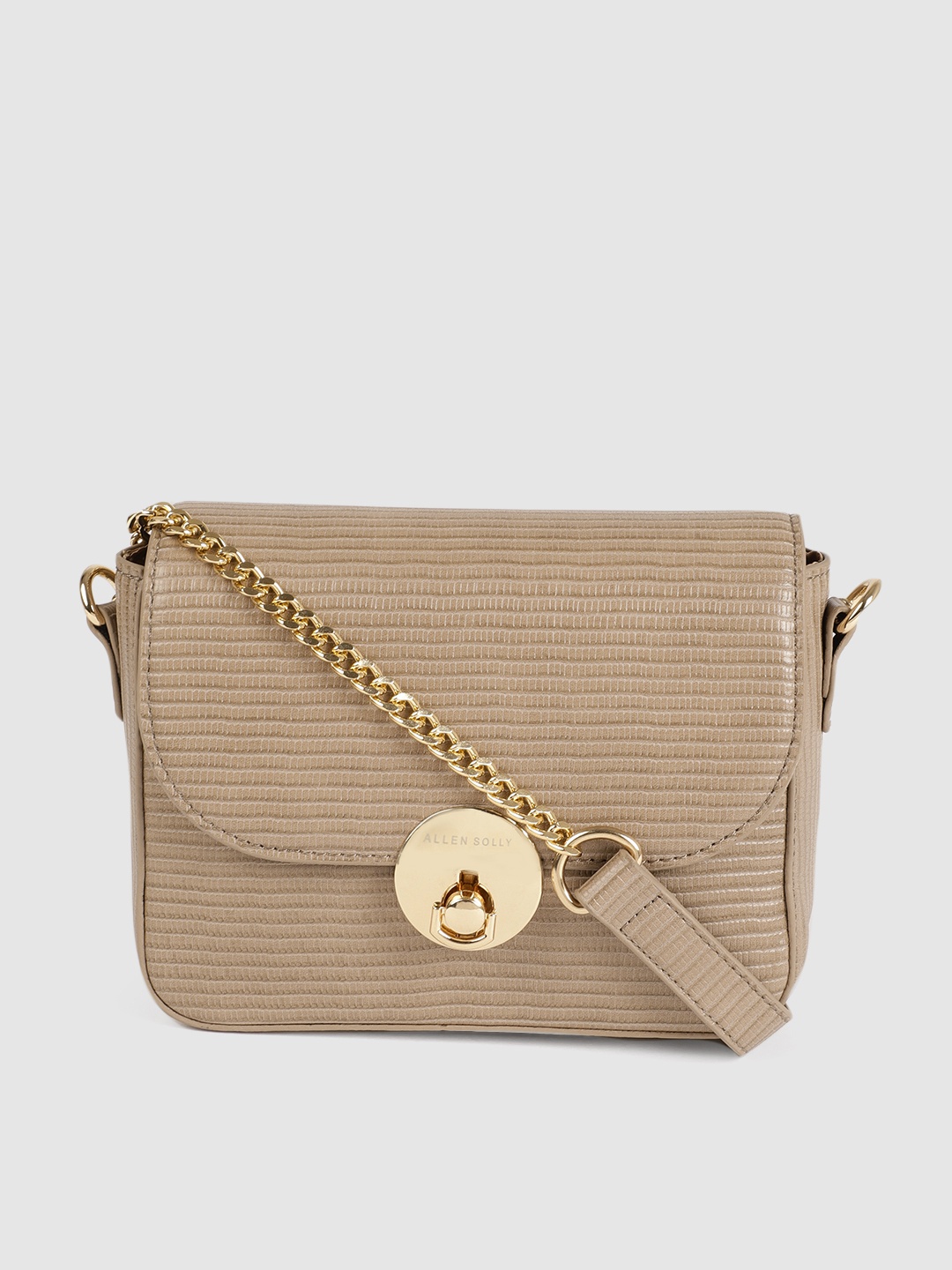 

Allen Solly Beige Textured Sling Bag