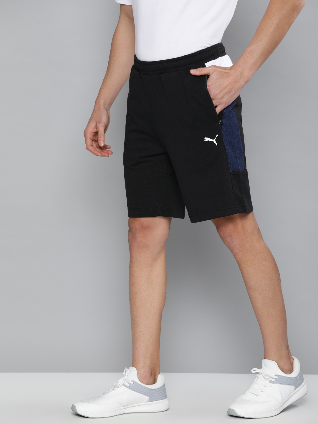 

one8 x PUMA Men Black Solid VK Sweat Slim Fit Regular Shorts