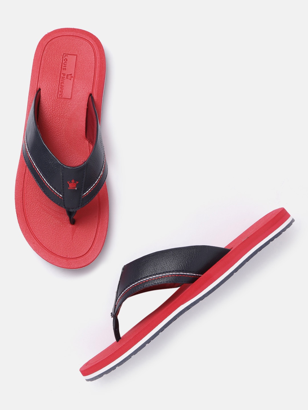 

Louis Philippe Men Navy Blue Comfort Sandals