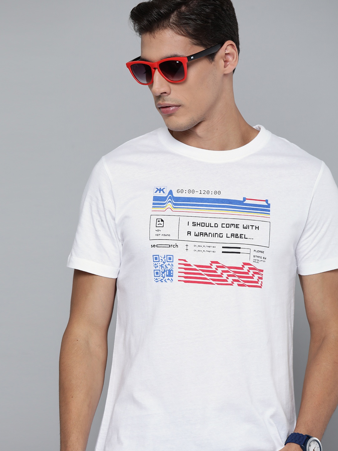 

Kook N Keech Men White Pure Cotton Printed T-shirt