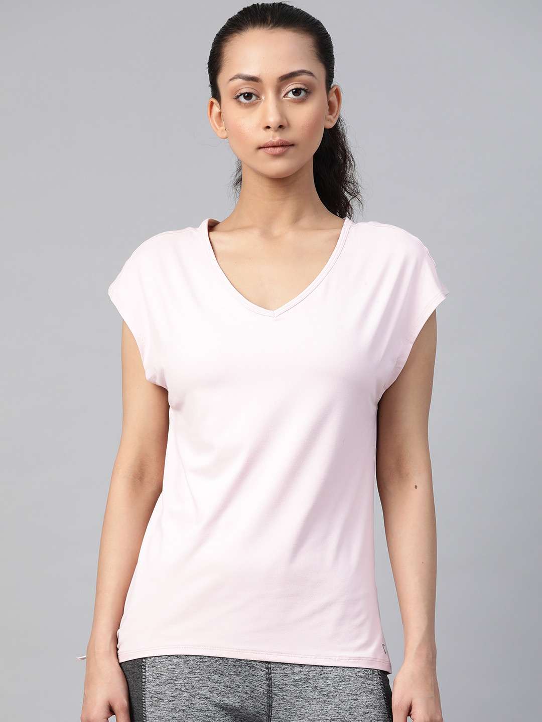 

Marks & Spencer Pink Solid Extended Sleeves Top