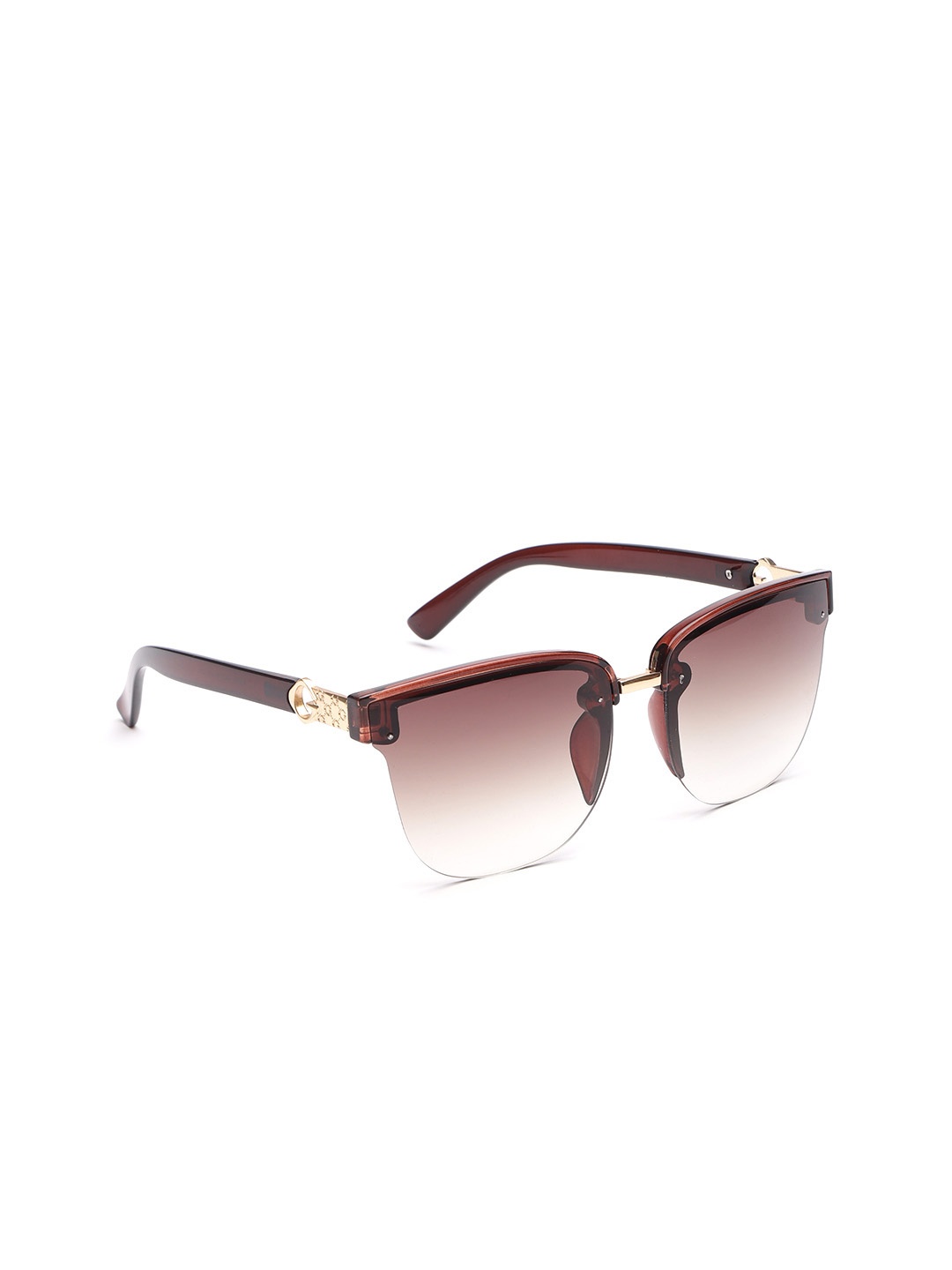 

Carlton London Women Half Rim Browline Sunglasses A3074, Brown