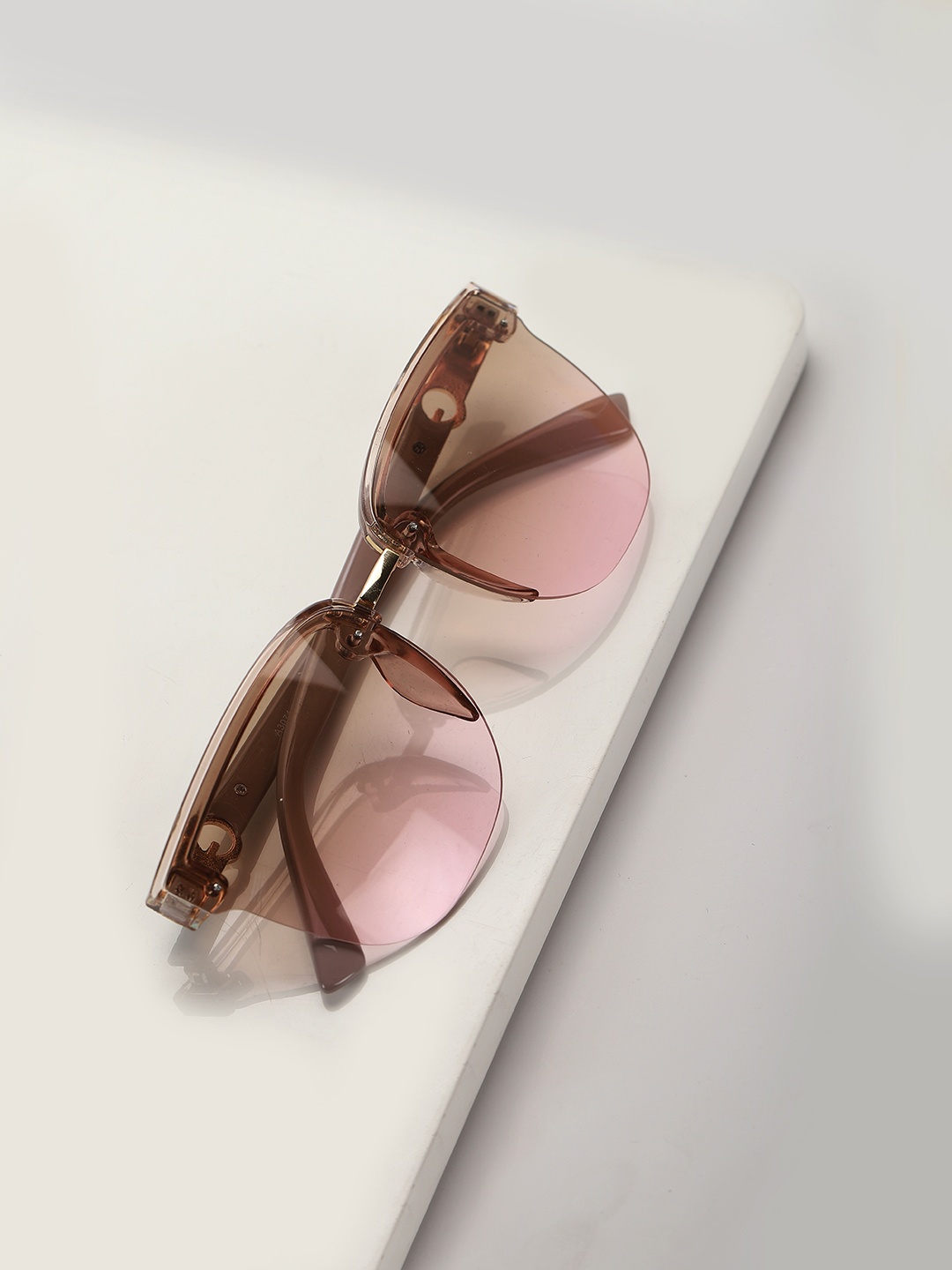 

Carlton London Women Half Rim Square Sunglasses A3074, Brown