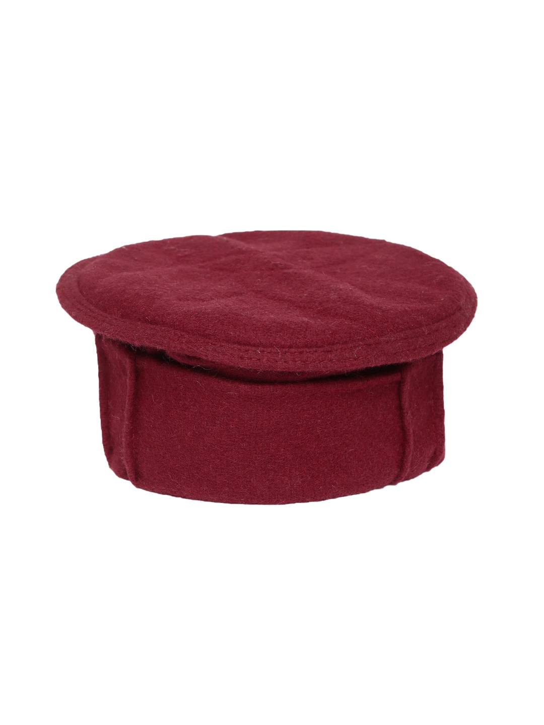 

Vastraa Fusion Unisex Maroon Solid Woollen Afghani Pakol Cap