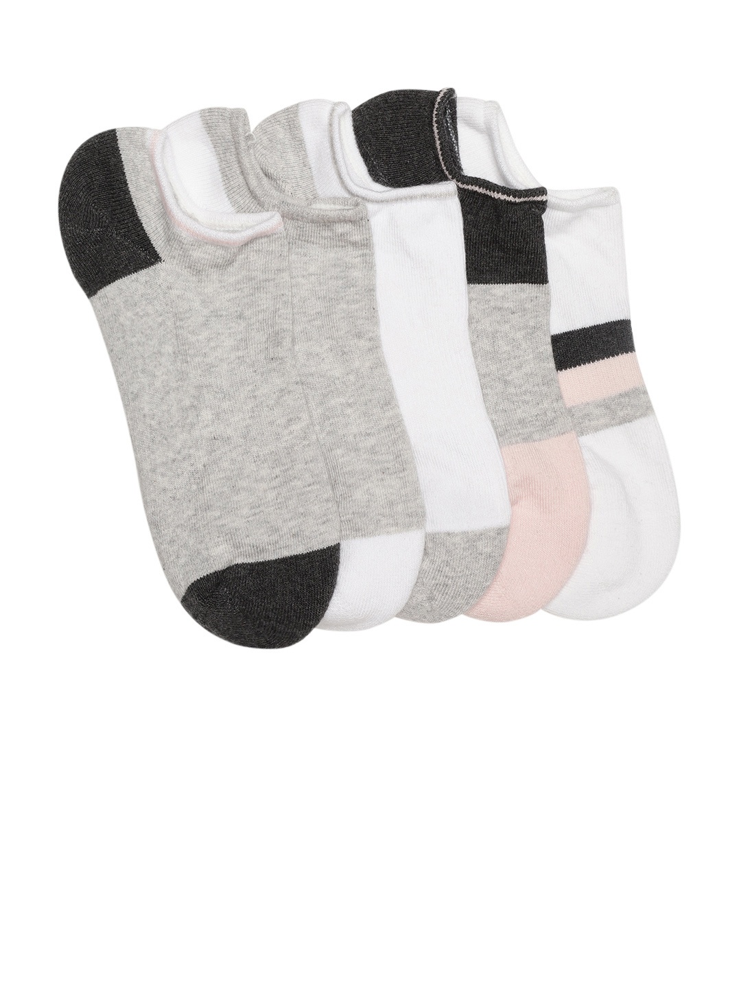 

Marks & Spencer Women Pack of 5 Ankle Length Socks, Grey