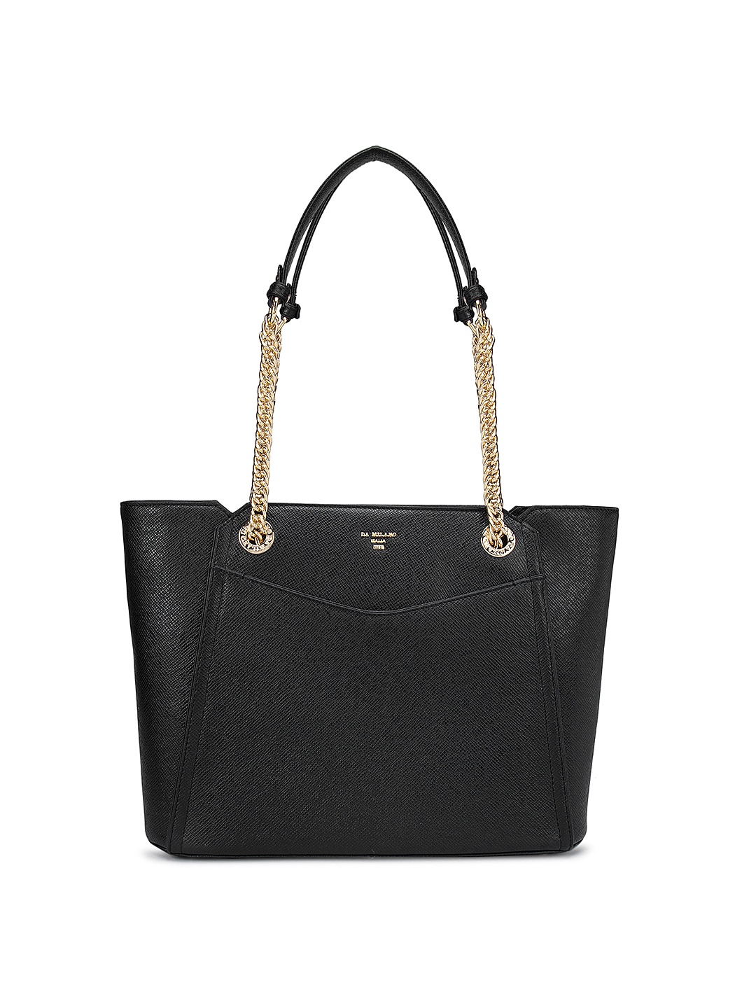 

Da Milano Black Textured Shoulder Bag