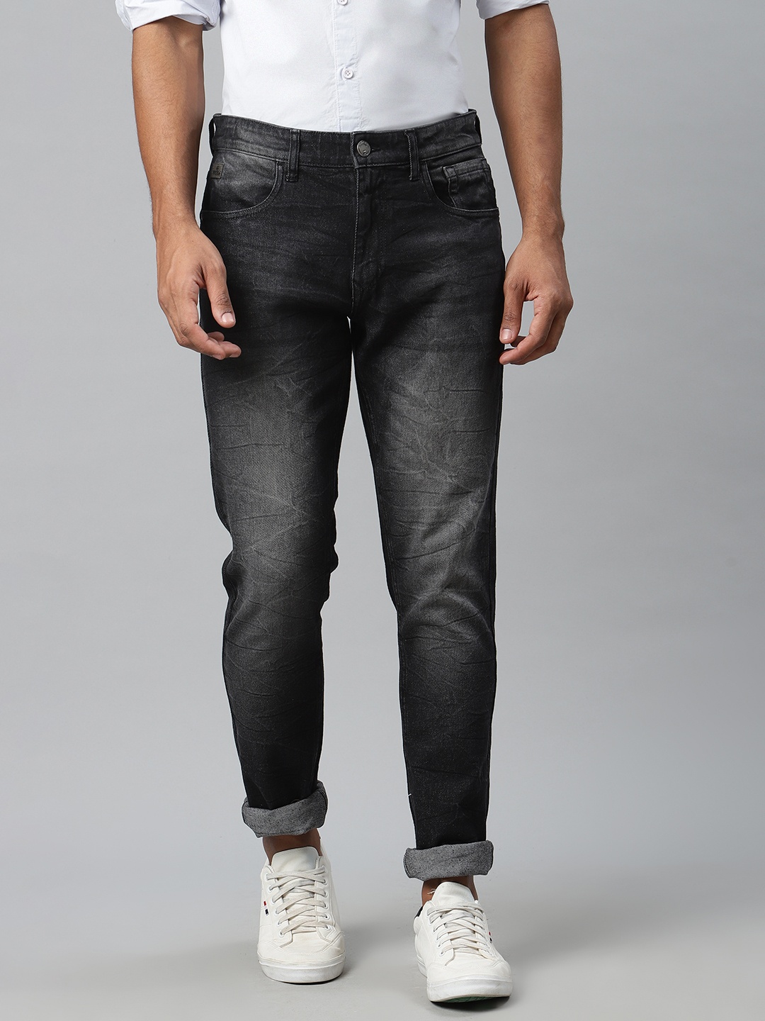 

WROGN Men Black Slim Fit Light Fade Stretchable Jeans