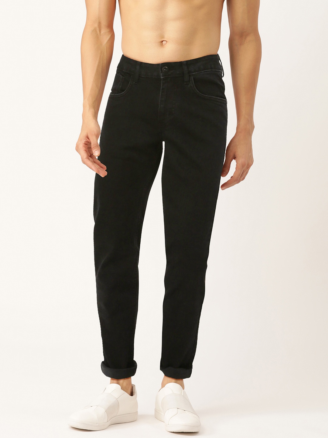 

Flying Machine Men Black Skinny Fit Mid-Rise Clean Look Stretchable Jeans