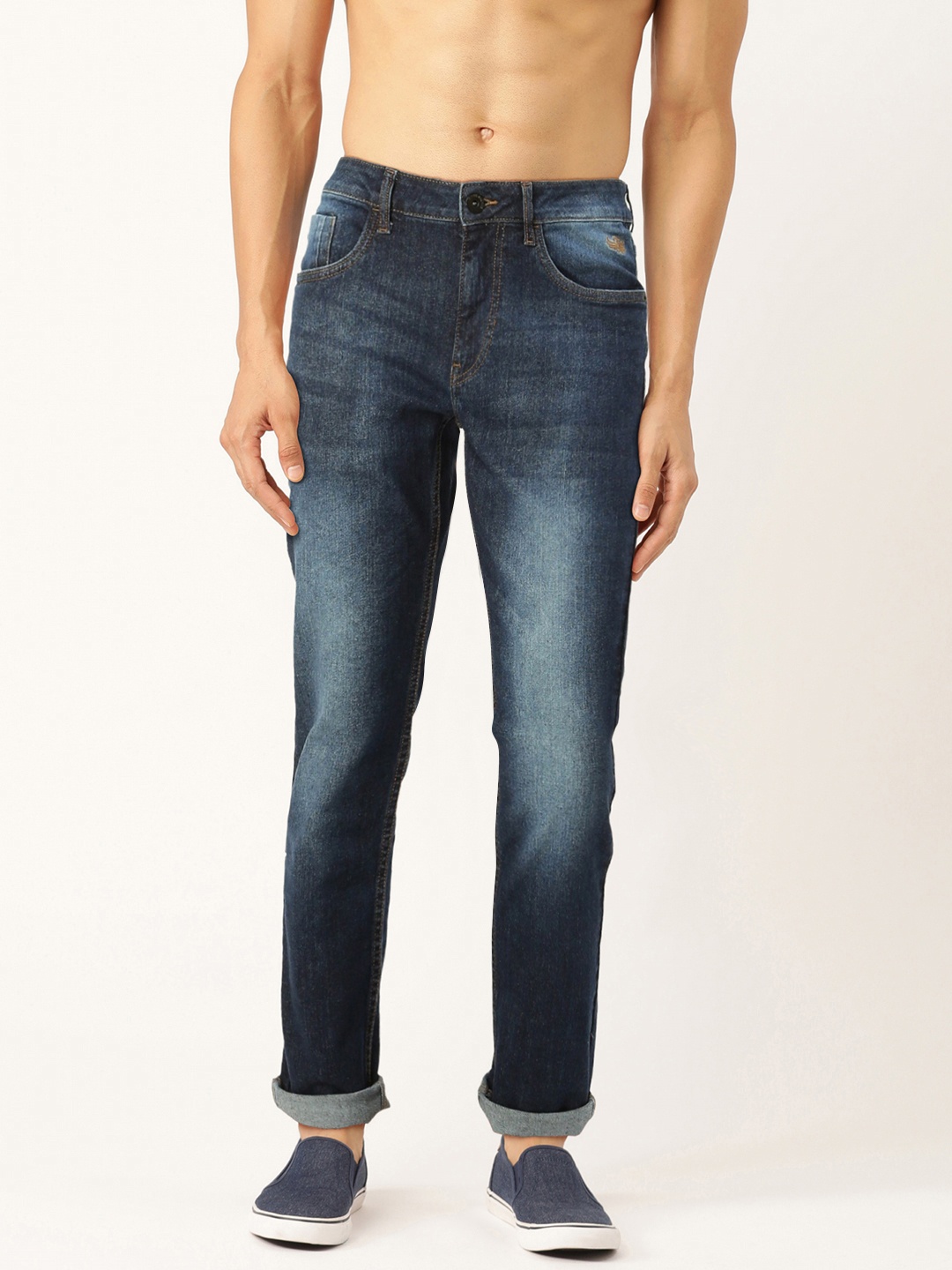 

Flying Machine Men Blue Skinny Fit Mid-Rise Clean Look Stretchable Jeans