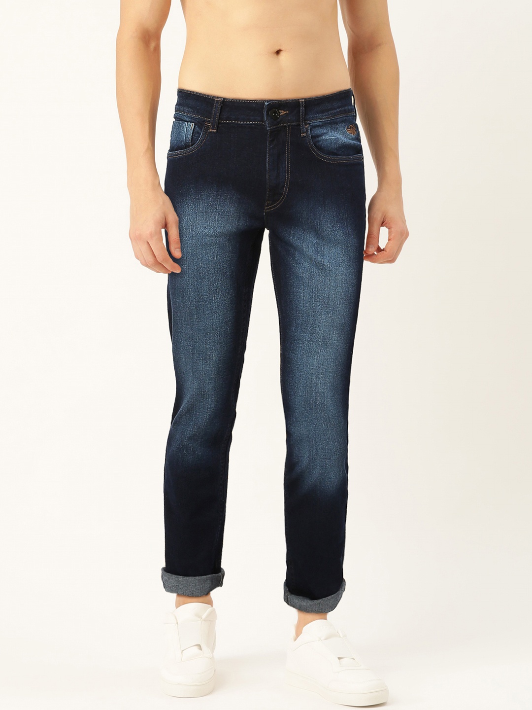 

Flying Machine Men Blue Skinny Fit Mid-Rise Clean Look Stretchable Jeans