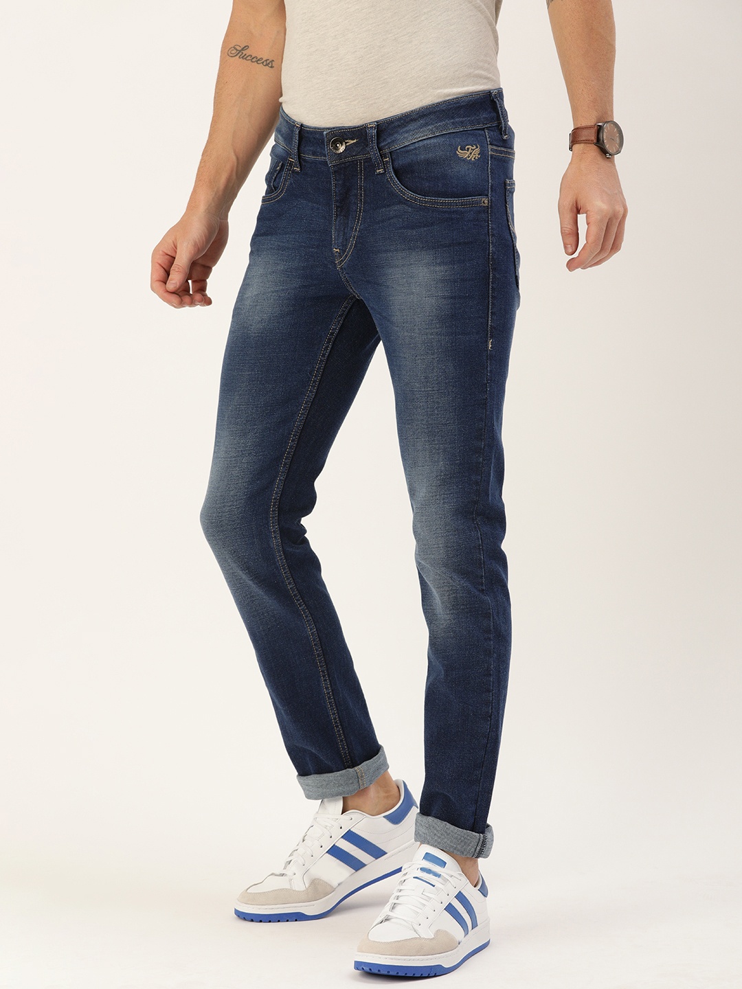 

Flying Machine Men Blue Jackson Skinny Fit Mid-Rise Clean Look Stretchable Jeans