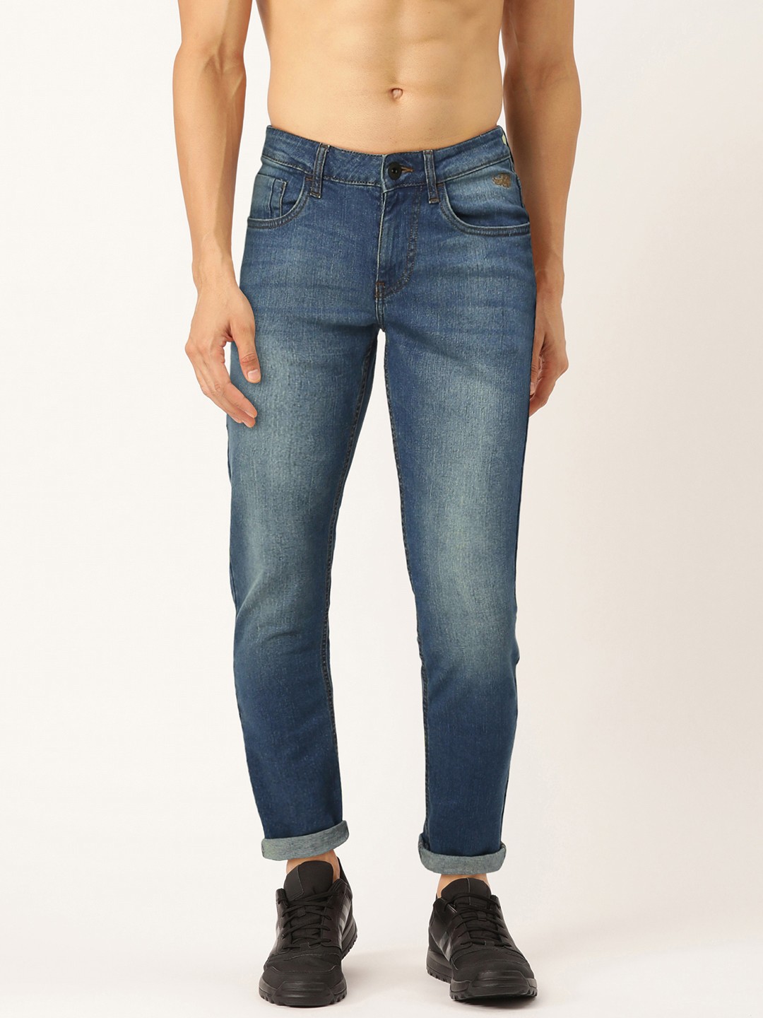 

Flying Machine Men Blue Skinny Fit Low-Rise Clean Look Stretchable Jeans