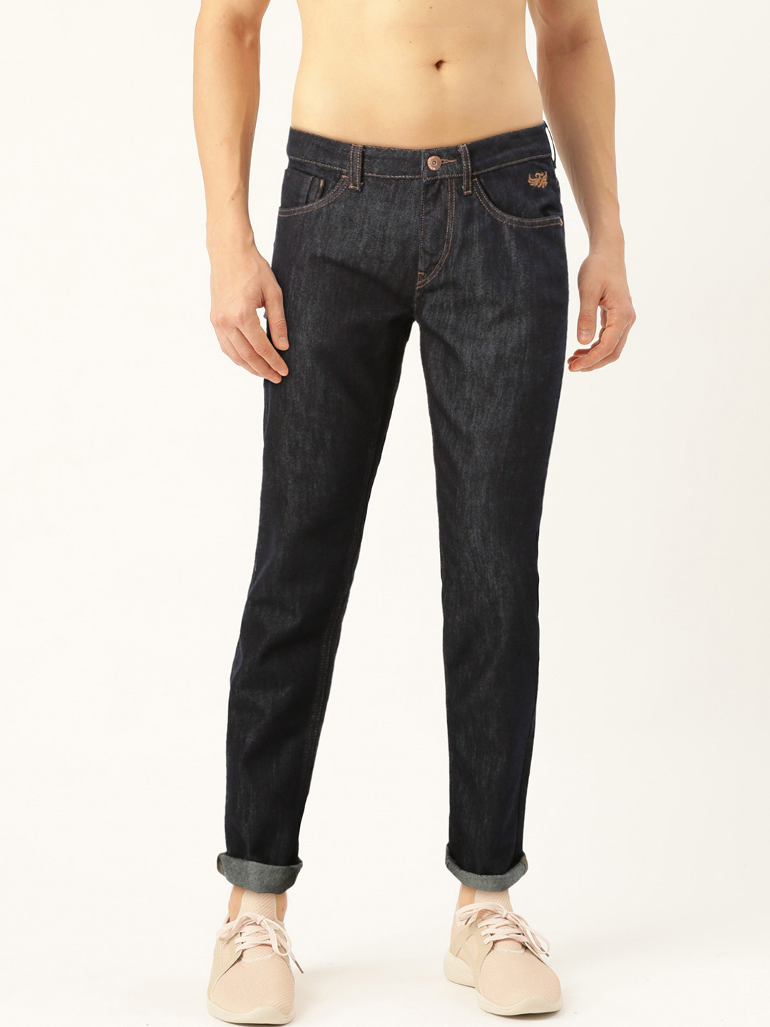 

Flying Machine Men Navy Blue Skinny Fit Mid-Rise Clean Look Stretchable Jeans