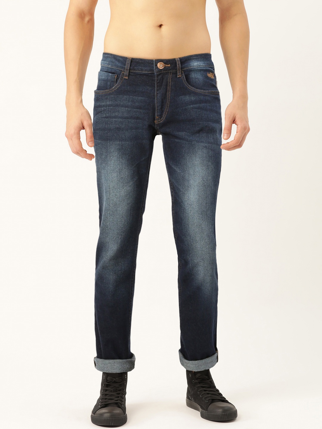 

Flying Machine Men Blue Skinny Fit Mid-Rise Clean Look Stretchable Jeans