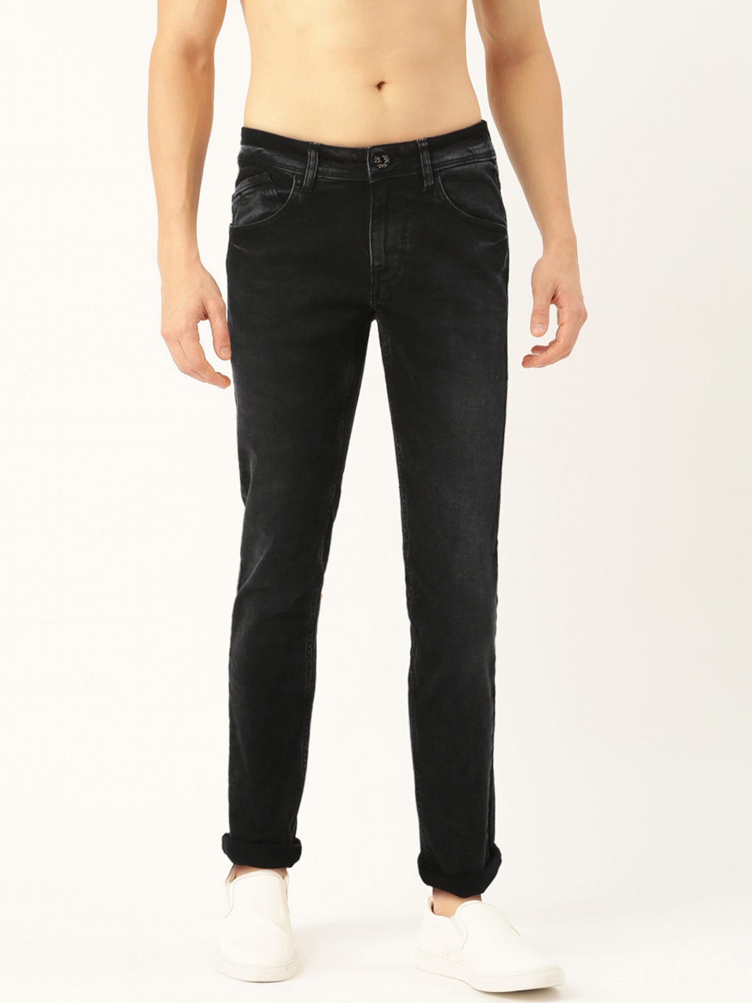 

Flying Machine Men Black Skinny Jackson Fit Low-Rise Clean Look Stretchable Jeans