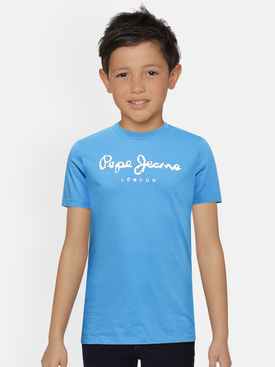 

Pepe Jeans Boys Blue Printed Cotton Round Neck T-shirt