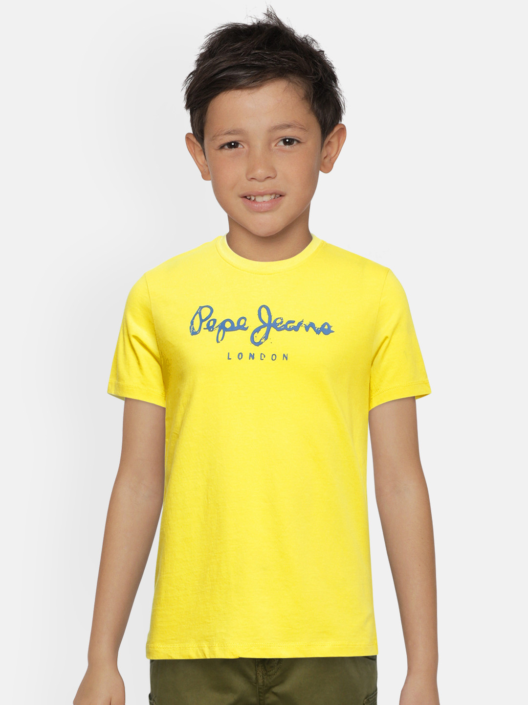 

Pepe Jeans Boys Yellow Printed Cotton Round Neck T-shirt