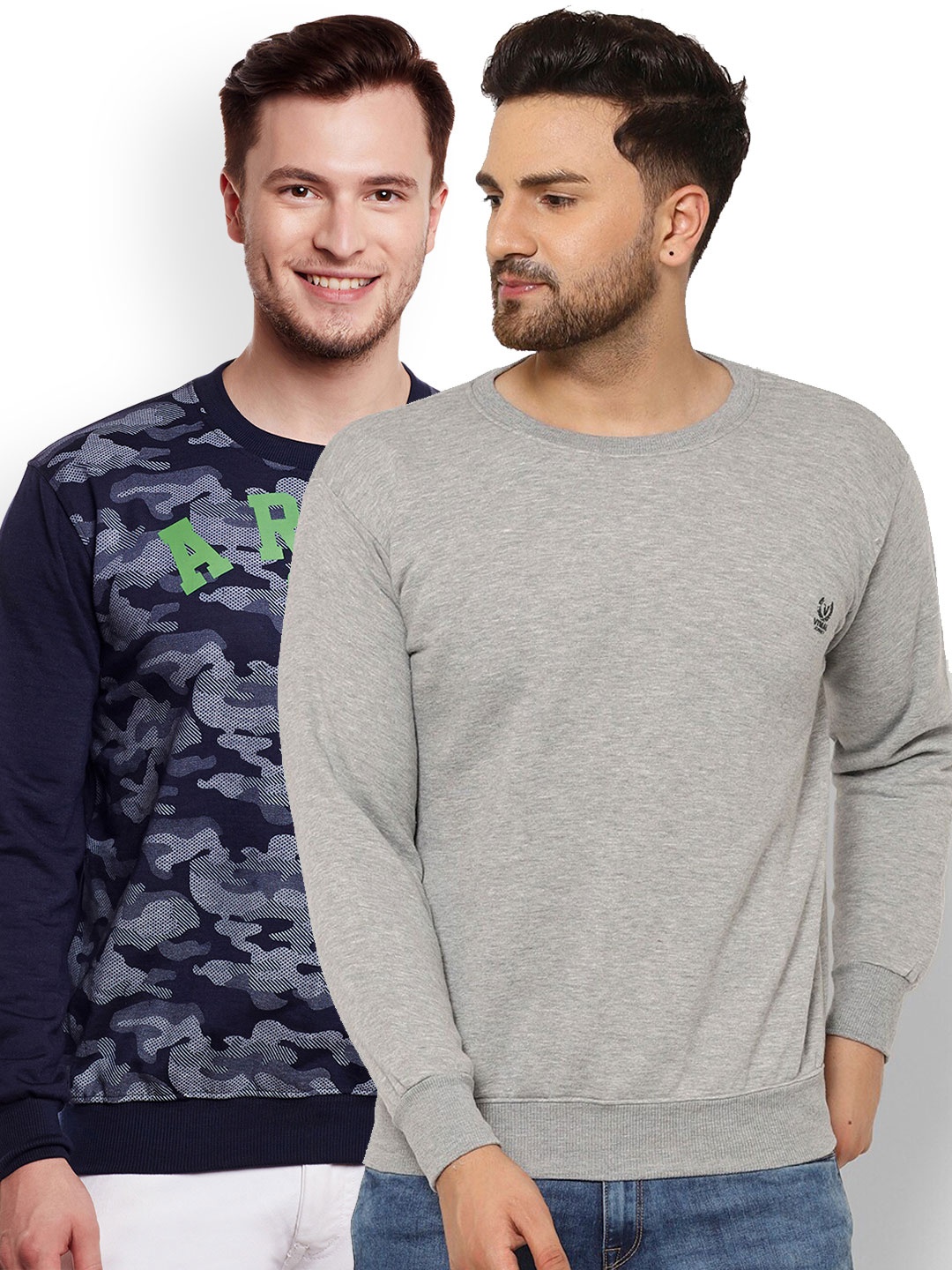 

VIMAL JONNEY Men Pack of 2 Sweatshirts, Navy blue