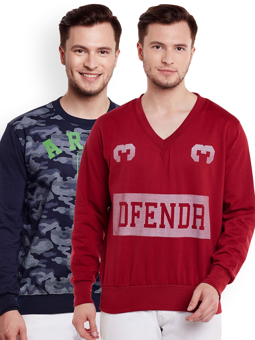

VIMAL JONNEY Men Pack of 2 Sweatshirts, Navy blue
